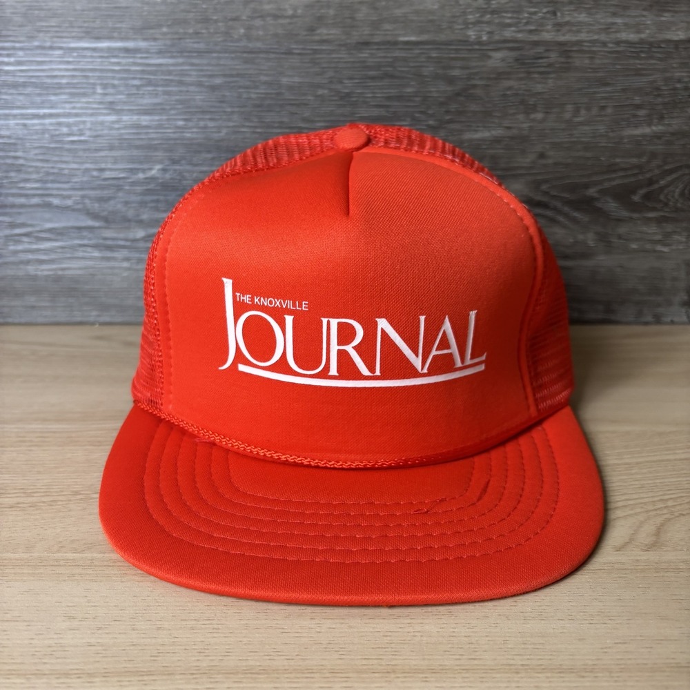 Vintage Knoxville Journal Hat Cap Snap Back Mesh Trucker Advertising Mens 80s